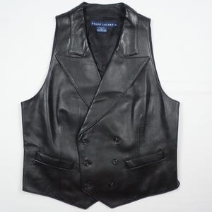 Special 90’s Ralph Lauren leather vest Ralph Lauren Leather Vest - Etsy