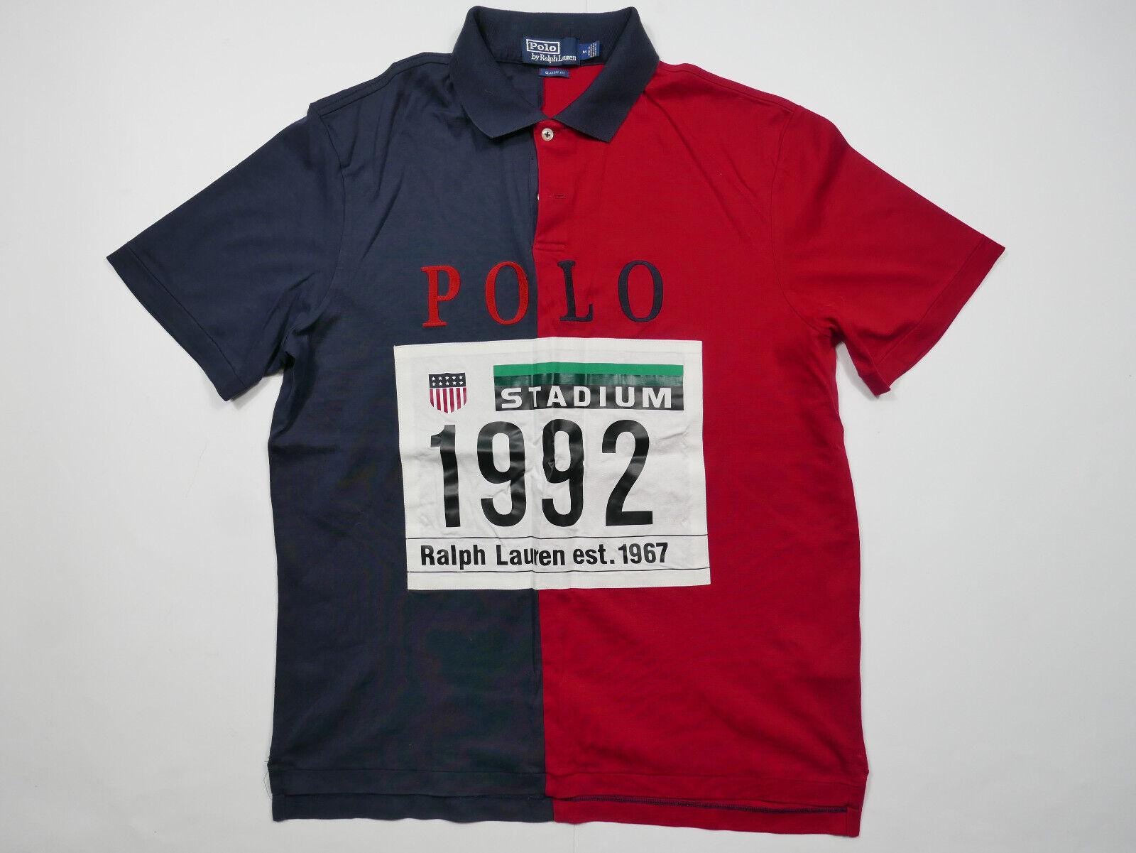Camisa Polo Ralph Lauren Stadium 1992 Edición Limitada Rojo Azul