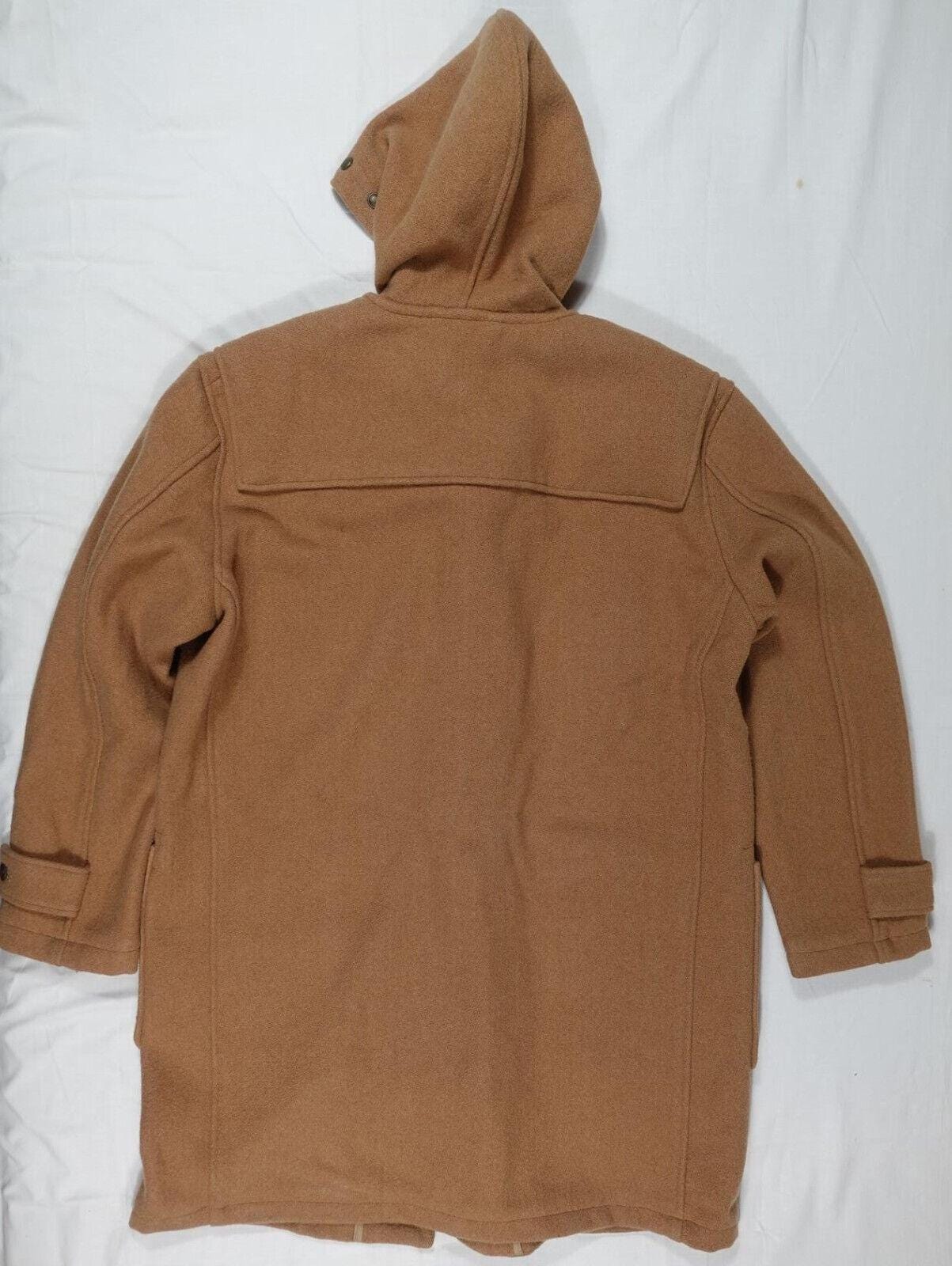 Polo Ralph Lauren Duffel Coat Jacket Twill Hooded Camel Wool