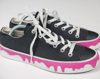 Zapatillas Billionaire Boys Club Ice Cream Black Pink Canvas Japan Drip 8 UK 9 US