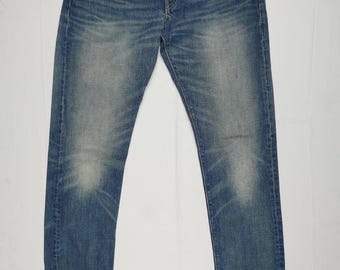 1990s Double RL Ralph Lauren RRL Selvedge Shuttle Woven Denim