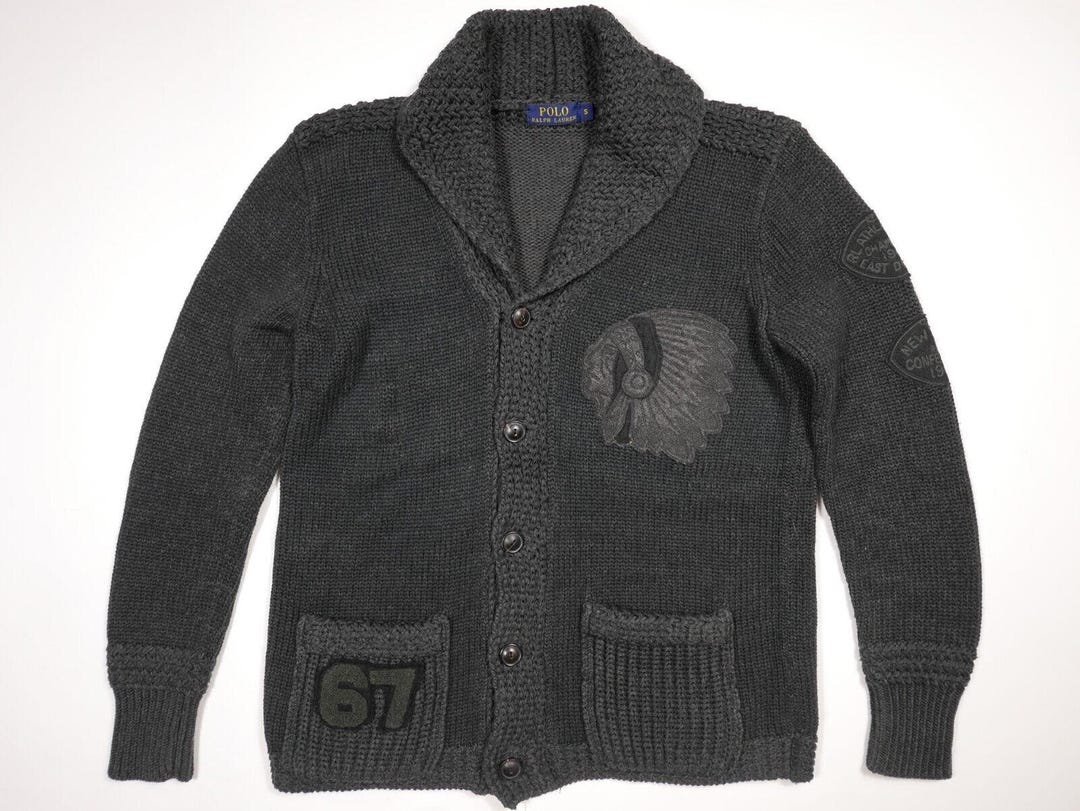 ポロ ラルフローレン カーディガン セーター インディアン チーフ