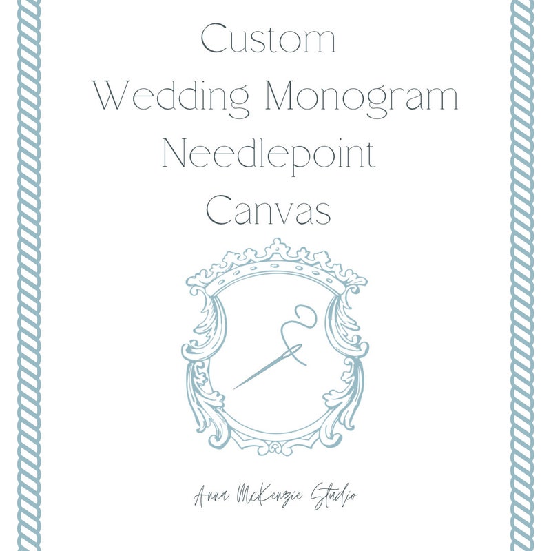 Monogram Needlepoint Etsy