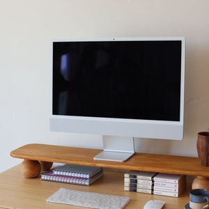 Desk Monitor Riser wood, Wood Monitor Stand, Handcrafted Wooden stand, Laptop Stand