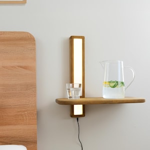 Floating Nightstand, Wooden bedside table, Unique Nightstand, Gift for Her, Gift for him, Unique Gift