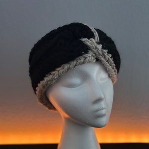 Handmade Crocheted Headband Ear Warmer Cozy Winter Accessory Style Warm Perfect Gift Idea crochet friend family twisted turban beanie hat