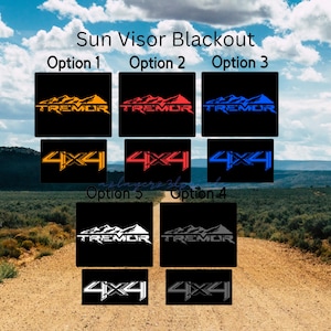 Ford Tremor Visor Warning Delete Stickers – Full 3pc Blackout Kit (2 Lg 1 Sm) Both Visors  Precision-Cut, Bubble-Free, Matte Stealth Upgrade