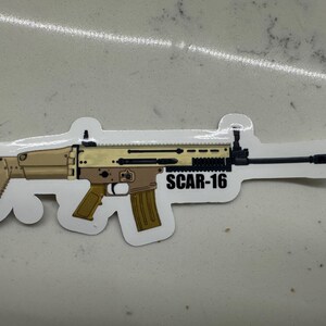 Gun Lover Sticker Pack Tactical Rifle Pistol Meme Decals Waterproof Vinyl for Laptops, Gun Cases Car Windows AR-15 Glock SCAR16 Desert Eagle Scar-16 (1ea)