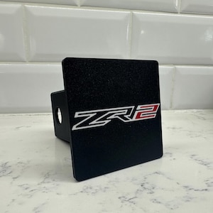 Custom Chevy ZR2 Tow Hitch Cover | 3D Printed Durable PETG Plastic | Outdoor Truck Hitch Accessory | Chevy Truck Gift | Free Shipping