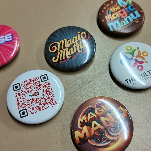 Badges personnalisés ronds avec votre logo / photo...