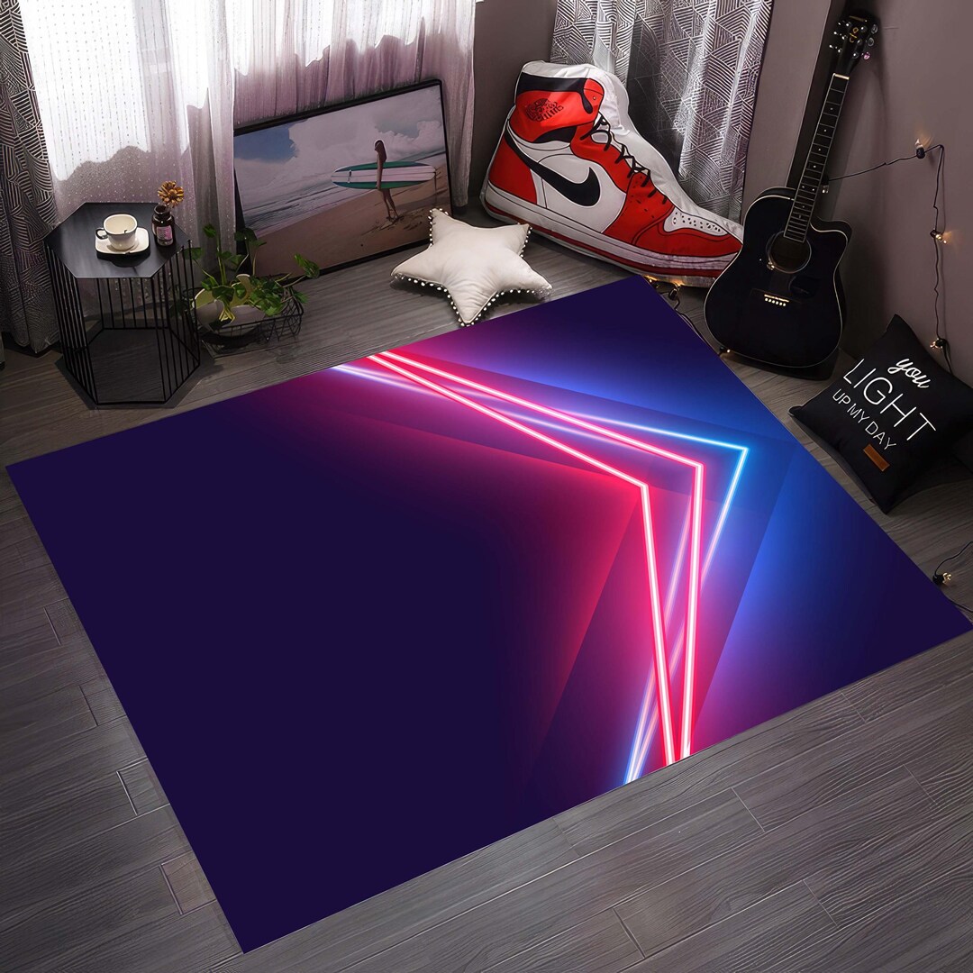 Neon LED Rug: Cyberpunk Futuristic Carpet, Gaming Decor - Etsy Canada