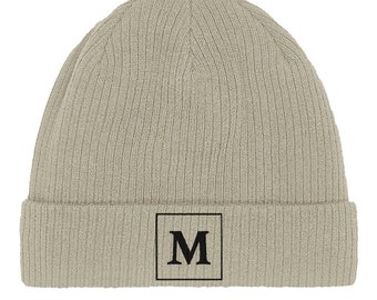 PERSONALIZED Organic Cotton Beanie Mütze aus 100% Bio-Baumwolle für Damen, Herren und Kinder, verschiedene Farben