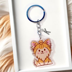 Cute Yorkshire Terrier Acrylic Keychain – Yorkie Dog Lover Gift, Pet Parent Accessory & Bag Charm, dog keychain with initial letter charm