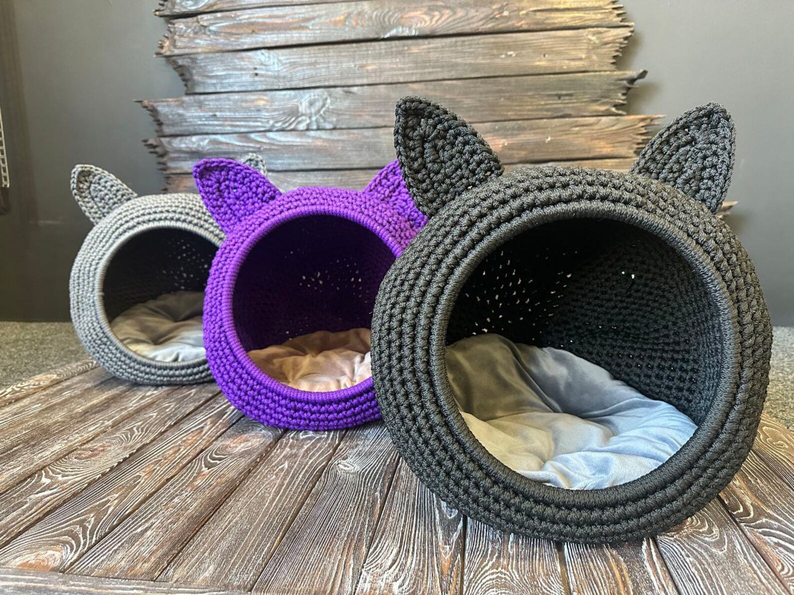 Cat House, Cat Cave Pattern, Fancy Cat Bed, Large Modern Pet Bed