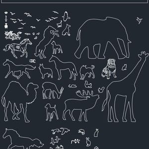 Menschen und Tiere CAD Blocks - 2D DWG Sammlung | Vorderansichten für Architektur & Landschaftsdesign | Auto CAD