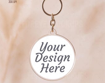 Boho Schlüsselanhänger Mockup: Canva PNG JPG PSD Vorlage (Digital Download
