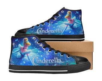 Cinderella Custom High Top Canvas Shoes for Men, Women and Kids