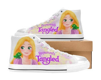 Rapunzel Tangled Custom Hi Top Canvas Shoes for Men, Women and Kids