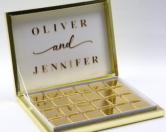 Bulk Wedding Chocolate, Bridal Shower Chocolate, Thank You Chocolate, Wedding Candy, Custom Wrapped Chocolate, Guest Plexiglass Chocolate