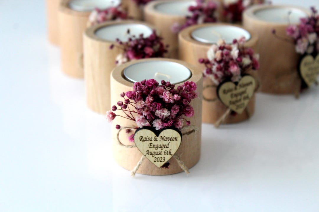 Personalized Wedding Bulk Candle Favors for Guest, Rustic Wedding Favor ...