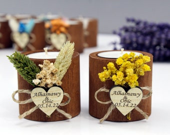 Personalized Wedding Candle Favors, Wedding Favors for Guests in Bulk, Bridal Shower Favors, Engagement Party Favors, Wedding Gift Candle