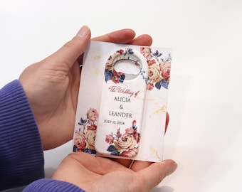 Ouvre-bouteille personnalisé avec aimant pour cadeaux de mariage, cadeaux de remerciement personnalisés, douche nuptiale