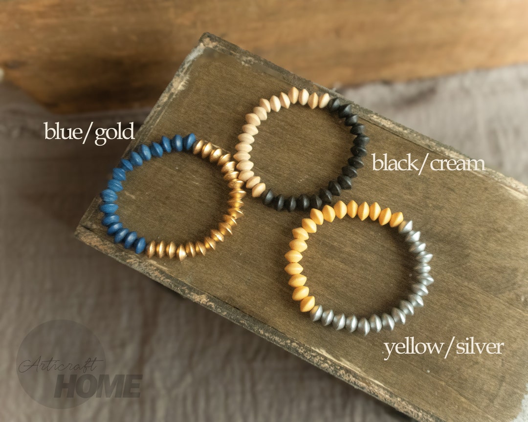 Chunky Bead Embroidery Cuff Handcrafted Bracelet Jewelry