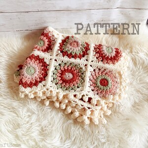 Crochet Baby Blanket Pattern, Sunburst Granny stitch baby blankets PDF Instant Download, Easy to medium downloadable patterns, home decor