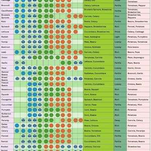 A3 Laminated Garden Planting Calendar Year-round Planner for 36 Herbs ...