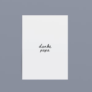 Karte zum Vatertag für Papa: Danke Papa | Papa Danke sagen | Vatertagskarte | Geschenk Vatertag, Papa | Postkarte Papa