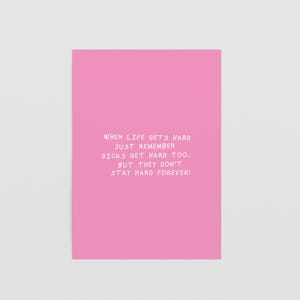 Lustige Geburtstagskarte beste Freundin, Schwester: Hard life | beste Freundin Karte | Mutmacher | beste Freundin Geburtstag Geschenk