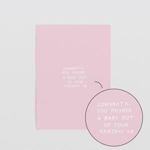 Karte Geburt: Push | Glückwünsche Geburt | Witzige Geburtskarte | Karte Baby mit lustigem Spruch | Babykarte | Geschenk zur Geburt für Mama
