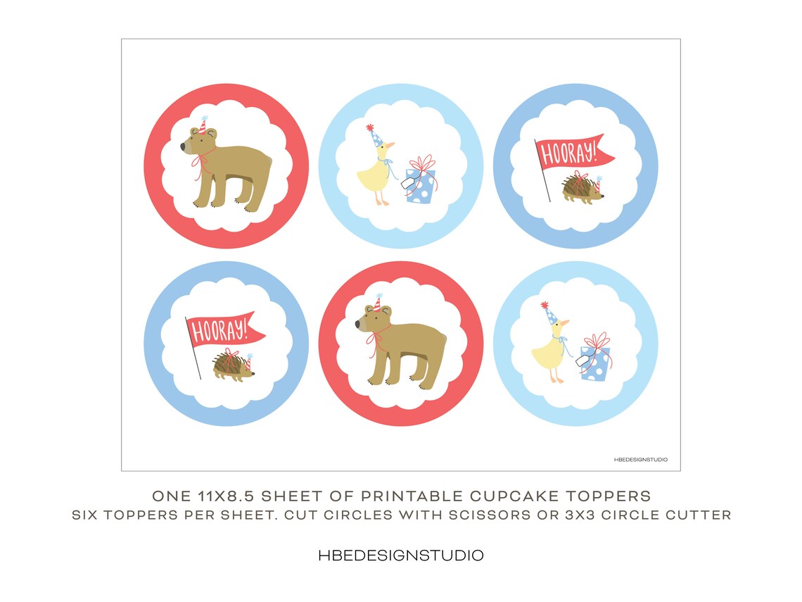 Printable Birthday Cupcake Toppers Instant Download Birthday Printables ...