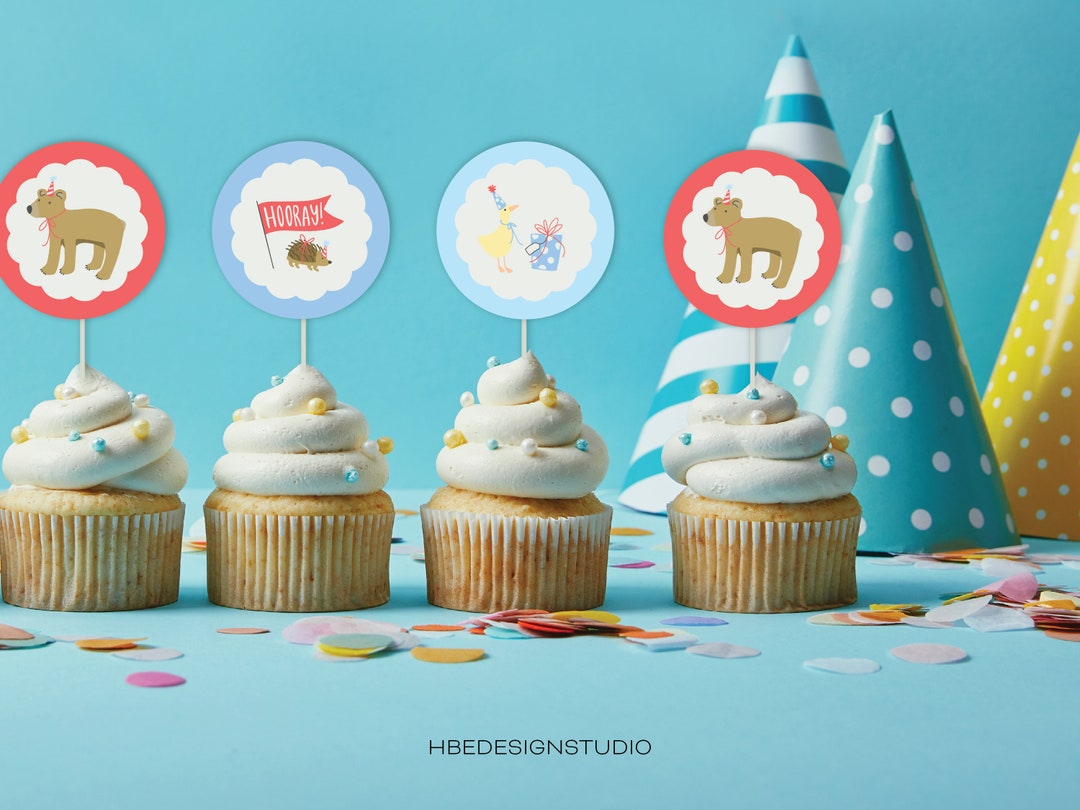 Printable Birthday Cupcake Toppers | Instant Download | Birthday ...