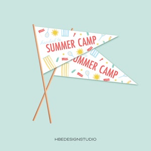 drapeau de camp d'été à imprimer | téléchargement immédiat | à imprimer pour les camps d'été | camp imprimable | accessoires photo | direction le camp
