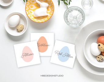 easter eggs placecard printable | instant download | easter printables | diy placecard | easter brunch printable