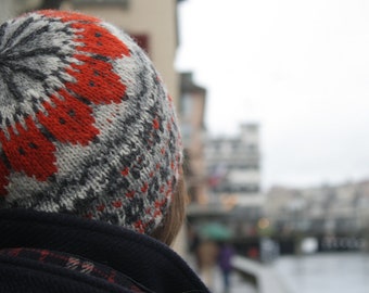 PDF Anleitung: Fox Isle Beret - Fair Isle Strickmütze
