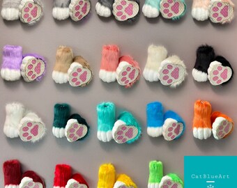 Cute Fursuit Feet Paws, Fursuit Shoes, Cosplay Fee Paws, Fox Paws, Tiger Paws, Wolf Paws, Fursuit Foot, Furry, Fluzzy, 21 Colors Available