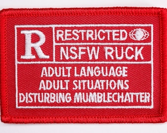 Parche de moral de Ruck Mumblechatter (clasificación R) - Bordado con velcro de 2 x 3 pulgadas