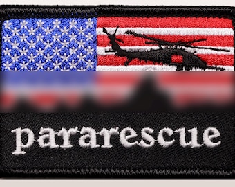 Parche de rescate paracaidista de la USAF - GWOT Afsoc Pavehawk - Parche de moral de la Fuerza Aérea - Bordado con velcro de 2x3