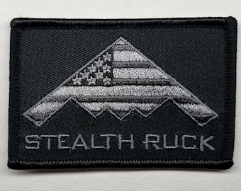 Parche de moral del bombardero furtivo B-2 Spirit de la USAF (bordado con velcro, 2 x 3)