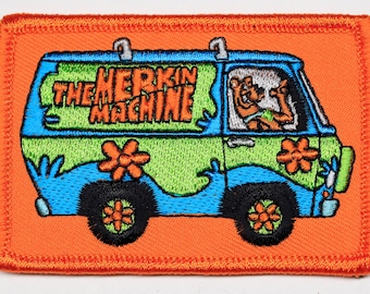 La Máquina Merkin - Misterio de Scooby Doo - Parche de moral de Ruck - Bordado con velcro de 2x3