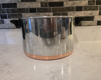 Revere Ware Stock Pot 8 Quart/Revere Ware Stock Pot/Stainless Steel/ Copper Bottom  1801 Stock Pot/80s Revere Ware Stock Pot