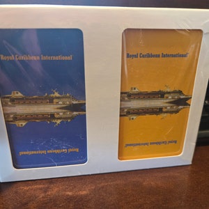 Vintage Royal Caribbean International/ dubbeldeks speelkaarten/game-avond/game/souvenir