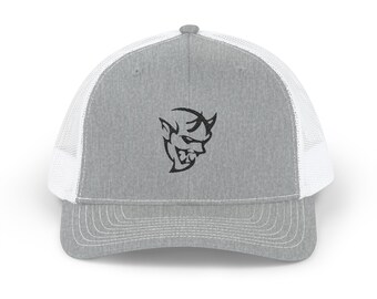 Demon Trucker Hat Richardson 112 Snapback Muscle Car Hat SRT Drag Racing Apparel