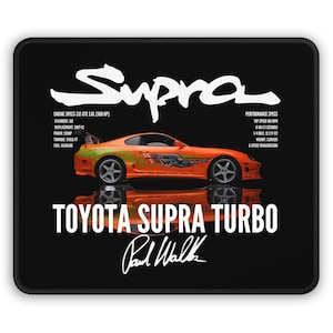 Toyota Supra Turbo Gaming Mouse Pad Paul Walker Tribute Edition