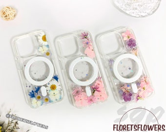 3 Style Pressed Real Flower Phone Case for iPhone Air 17e 16 15 14 Pro Max,Samsung S26 Plus S25 Ultra S24 Z Flip 8,Google pixel 10 11 Pro XL