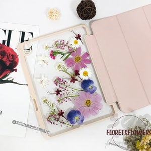Custodia a fiori pressati per iPad Air 11" 13" 2025, iPad 10a 11a generazione, iPad Pro 12.9" iPad Mini 7 2024, iPad Air 6 5 4, Custodia per iPad Pro 11" 13" 2024