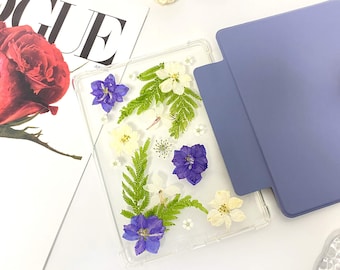 Pressed Real Flower Kindle Case Kindle 11th Gen 6.8-Inch PaperWhite 10th Gen 6-Inch,Oasis 7 Inch Case,PaperWhite 12th Gen 7-Inch