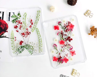 Pressed Real Flower ipad case for iPad Pro Air 11" 13" 2026/2025,iPad Air 6 5 4 case,iPad 12th/11th Gen 2026 2025,iPad pro 2022 12.9",Mini 7